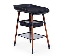 CHILDHOME, Evolux Expandable Changing Table 4 Height Easy Move Wheels Brake System Heavy Duty Storage Basket + Cushion Evolux Black