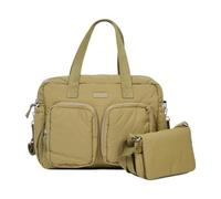 CHILDHOME, Mellow Baby Changing Bag - All-in-One Padded Nursery Bag, Multiple Compartments, Insulated Pouch, Wipes Pocket, Accessories Included, Khaki