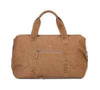 CHILDHOME, Mommy Bag, Changing Bag, Maternity, Travel Bag, Large Capacity 58L, Changing Mat, Shoulder Strap, Compartmentalised, Insulated Pocket, Suitcase Pass-Through, Suede Material, Hazelnut
