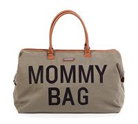 CHILDHOME, Mommy Bag, Changing Bag, Maternity, Travel Bag, Large Capacity, Changing Mat, Adjustable Shoulder Strap, Compartmentalised, Insulated Pocket, Suitcase Pocket, Kaki