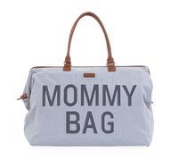 CHILDHOME Mommy Bag, Changing Bag, Maternity, Travel, Weekend, Large Capacity, Changing Mat, Adjustable Shoulder Strap, Compartmentalised, Insulated Pocket, Suitcase Pocket, Grey, L