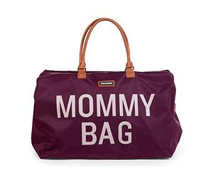 CHILDHOME Mommy Bag, Eggplant, 55x30x40cm, 58L, 2 Handles, Shoulder Strap, 5 Compartments, Water-Resistant, Nylon, Female, Mothers with Babies, Rectangular, Women's, Maternity Handbag