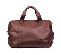 CHILDHOME, Mommy Bag, Changing Bag, Maternity, Travel Bag, Large Capacity,Changing Mat, Adjustable Shoulder Strap, Compartment, Insulated Pocket,Passage for Suitcase, Vegan Leather Dark Brown