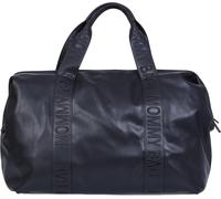 CHILDHOME, Mommy Bag, Changing Bag, Maternity, Travel Bag, Large Capacity,Changing Mat, Adjustable Shoulder Strap, Compartment, Insulated Pocket,Passage for Suitcase, Vegan Leather Simili Black