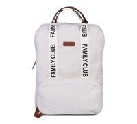 CHILDHOME, Nappy Bag, Family Bag, Large Capacity, Multifunctional, Changing Mat Included, 11 Compartments, Insulated Pouch, Trolley Passage, Pushchair Hook, 20.5 L, Teddy White
