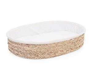 CHILDHOME, Seagrass Baby Changing Basket, Changing Mat, Changing Table, 100% Cotton Cover Included, Oekotex Certified Fabrics, Bohemia, 0-12 Months, Comfortable, Washable