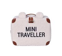 CHILDHOME, Suitcase Child, W nd, Cabin Size, Compact, Solid, Handle for Transport, Name tag, Design, Soft Material, Mini Traveller, Teddy Ecru