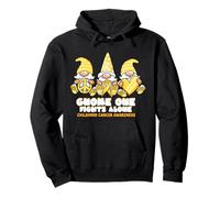 Childhood Cancer Awareness Gnome One Fights Alone Pullover Hoodie