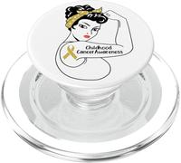 Childhood Cancer Awareness Strong Women PopSockets PopGrip for MagSafe