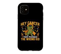 Childhood Cancer Awareness Survivor Wrong Kid Dino Support Case for iPhone 11