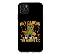 Childhood Cancer Awareness Survivor Wrong Kid Dino Support Case for iPhone 11 Pro Max