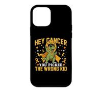 Childhood Cancer Awareness Survivor Wrong Kid Dino Support Case for iPhone 12 mini