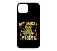 Childhood Cancer Awareness Survivor Wrong Kid Dino Support Case for iPhone 15 Plus
