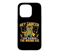 Childhood Cancer Awareness Survivor Wrong Kid Dino Support Case for iPhone 15 Pro