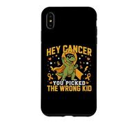 Childhood Cancer Awareness Survivor Wrong Kid Dino Support Case for iPhone XS Max