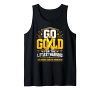 Childhood Cancer Awareness Warriors Go Gold Ribbon Tank Top