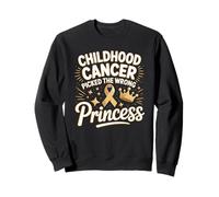 Childhood Cancer Picked The Wrong Princess Awareness Sweatshirt