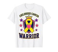 Childhood Cancer Warrior Royal Courage Crest Girls Value Graphic T-Shirt