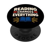Childhood Literacy Awareness Reading Saves Lives Reader PopSockets Adhesive PopGrip