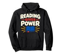Childhood Literacy Awareness Reading Saves Lives Reader Pullover Hoodie