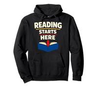 Childhood Literacy Awareness Reading Saves Lives Reader Pullover Hoodie