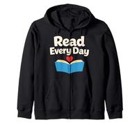 Childhood Literacy Awareness Reading Saves Lives Reader Zip Hoodie