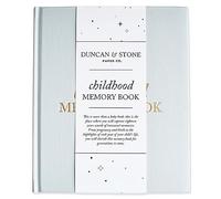 Childhood Memory Book - Elegant Child Memory Book For Kids Till Age 18 W/Guided Prompts, & More - Childhood Memory Journal (175 Pages, Sky Blue)