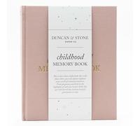 Childhood Memory Book - Elegant Child Memory Book from Pregnancy to Age 18 W/Prompts, Space for Photos & More - Baby Journal (175 Pages, Dusty Rose)