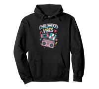 Childhood Vibes vintage retro 90s casette disco 1990s Pullover Hoodie