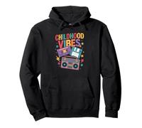 Childhood Vibes vintage retro 90s casette disco 1990s Pullover Hoodie
