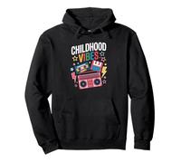 Childhood Vibes vintage retro 90s casette disco 1990s Pullover Hoodie