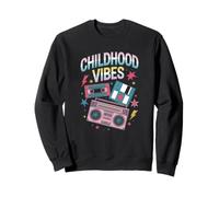 Childhood Vibes vintage retro 90s casette disco 1990s Sweatshirt