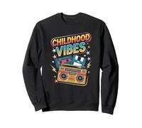 Childhood Vibes vintage retro 90s casette disco 1990s Sweatshirt