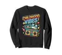 Childhood Vibes vintage retro 90s casette disco 1990s Sweatshirt