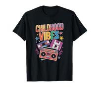 Childhood Vibes vintage retro 90s casette disco 1990s T-Shirt