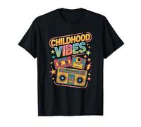 Childhood Vibes vintage retro 90s casette disco 1990s T-Shirt