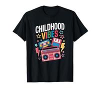Childhood Vibes vintage retro 90s casette disco 1990s T-Shirt