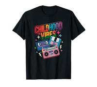 Childhood Vibes vintage retro 90s casette disco 1990s T-Shirt