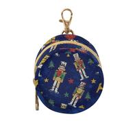 Childish Cartoon Nutcracker Soldiers Blue Newborned Boy Pacifier Holder Portable Coin Purse Wallet, Baby Items Container Box