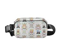 Childish Cartoon Nutcracker Soldiers Cute Cross Body Bag Belt Pack for Men Women Waterproof with Adjustable Strap for Travel Shopping Running accesorios para correr mujer