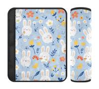Childish Fun Cartoon Animals Bunny 2 Pack seat Belt Strap Cover, Release Stress to Your Neck and Shoulders, seat Belt Cover for car for Most Cars Backpack SUV 10x7.7 in forro para