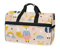 Childish Seamless Pattern with Cute Squirrel Travel Duffel Bag for Men Women Boys Girls Teens,Oversized Sports Gym Bag with Shoes Compartment Overnight Weekend Yoga Workout Bag Training Handbag