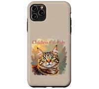 Childless Cat Lady Tabby Charm Portrait Case for iPhone 11 Pro Max