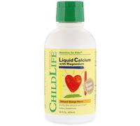 Pack of 3 x Childlife Liquid Calcium with Magnesium Natural Orange - 16 fl oz