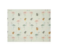 CHILDLIKE BEHAVIOR Baby Play Mat - 78x52-Inch Reversible Tummy Time Mat for Infants and Toddlers - Foldable Foam Baby Floor Play Mat - Portable and Easy to Clean Padded Crawling Mat - Flamingo