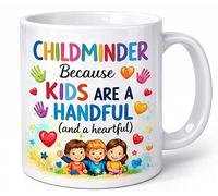 Childminder Because Kids are a Handful and a Heartful Cute Coffee Mug Gift Mug