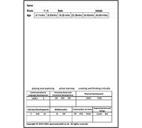 Childminders Observation Labels | EYFS Observation Assessment Sheets | Early Learning Goals (ELGs) Sept 2021 | Education Chart | Progress Tracker | Stickers | 10 Sheets (40 Stickers)