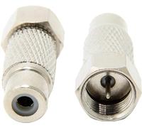 CHILDMORY 2Pcs F-Type Male Plug to RCA Female Jack RF Video TV Cable Adapter for 2600/7800/Coleco/Commodore