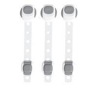 Childproof Cabinet Locks 3 PCS Multi-Use Adhesive Strap Locks | Child Proofing Door Knob Safety Cover, Furniture Anchors for Kids Safety