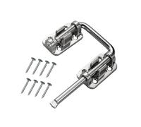 Childproof Door Security Latches Heavy Gauges 180 Degree Rotates Motion Includes 8 Rusts Resistant Mounting Screws for Home Childproof Sliding Door